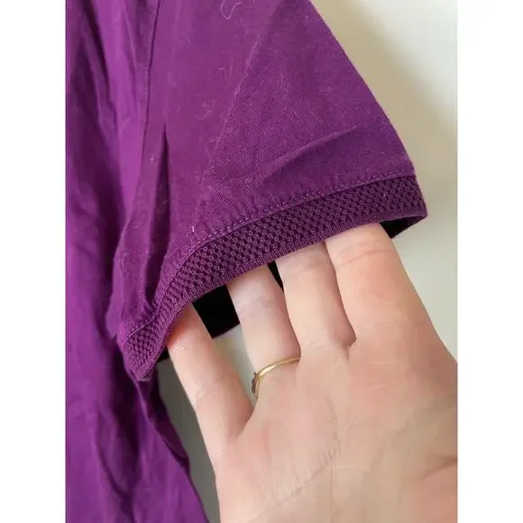 Ted Baker London Purple Classic Polo Shirt Breast Pocket Quiet Luxury - Picture 5 of 6